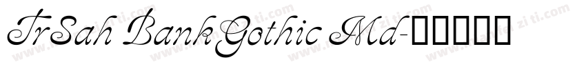 TrSah BankGothic Md字体转换